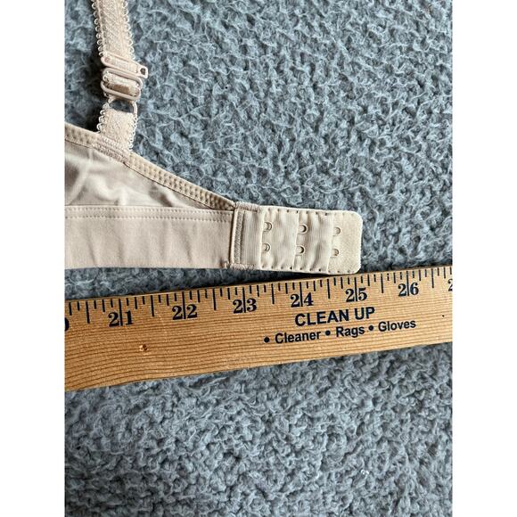 Wacoal Bralette 38 Lace Floral Embroidery V-Neck Comfort Wireless Cream Bra - Picture 14 of 16